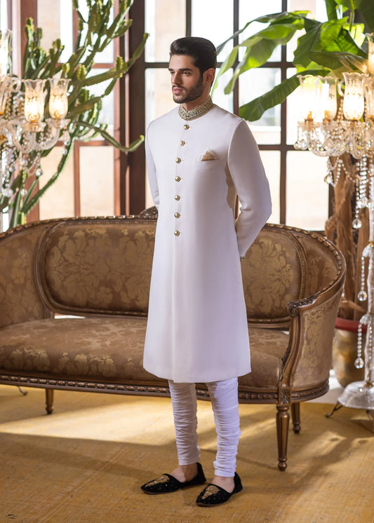 Off White Sherwani With Handwork