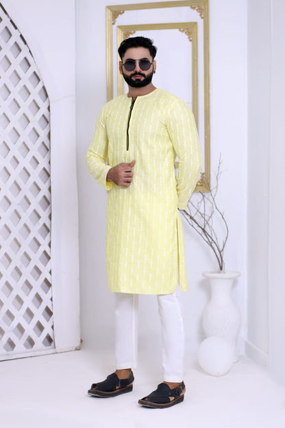 Lemon Color Kurta Pajama
