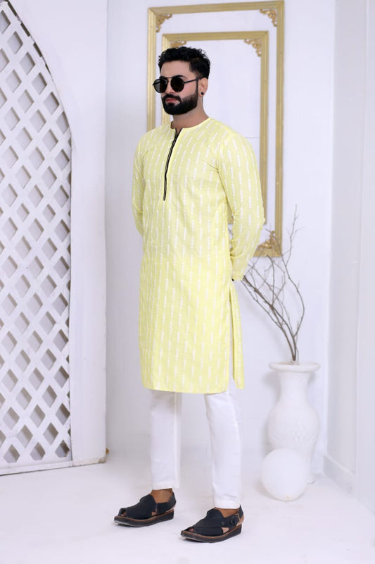 Lemon Color Kurta Pajama