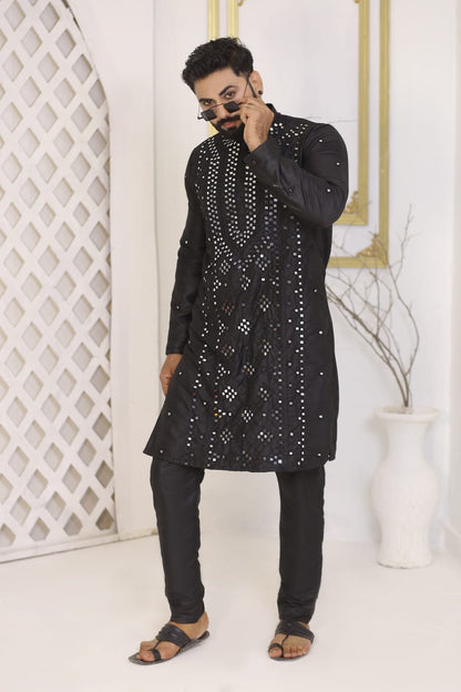 Black Mirror Work Kurta Pajama