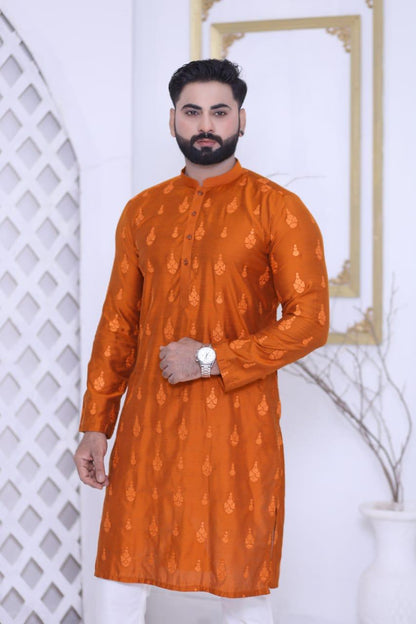 Rust Festive Kurta