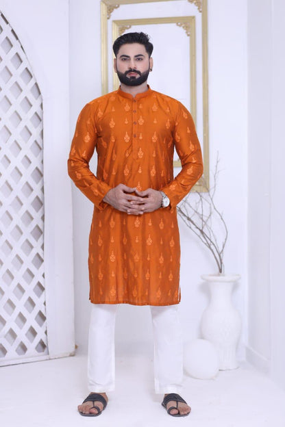 Rust Festive Kurta