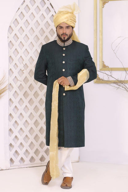 Emerald Green Designer Sherwani